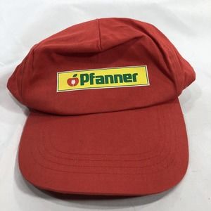 Pfanner Hat Cap Snapback Adjustable One Size Fits Most Red OSFM Needs Reshaped